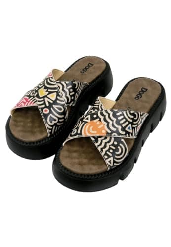 DOGO Damen Flora Sandale, Mehrfarbig, 40 EU Öko Vegan