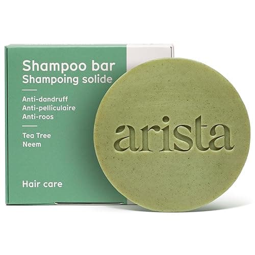 Arista Anti Schuppen Shampoo für Damen & Herren | Festes, Sulfatfreies Haarshampoo | Neemblat-Pulver & Teebaumöl | Vegane Haarseife Öko Vegan