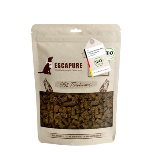ESCAPURE Bio Softies – Hundesnacks aus Hähnchenfleisch – 100% Bio-Zutaten, 98% Muskelfleisch – Getreidefrei, ohne Zusatzstoffe, Soft-Leckerli für Training & Belohnung (120g) Bio Öko