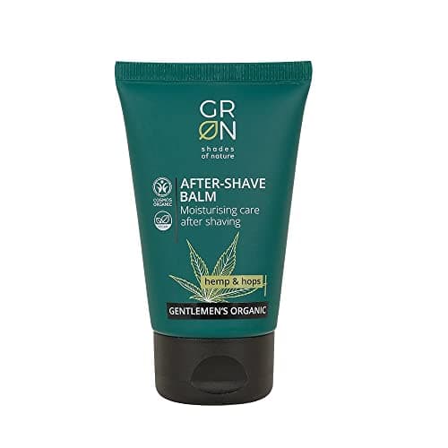 GRN [GRÜN] Biokosmetik After-Shave Balsam Feuchtigkeitspflege - Bio-Hanf & Bio-Hopfen - für anspruchsvolle Haut - pflegt nach der Rasur - vegan - 50 ml Bio Öko Vegan