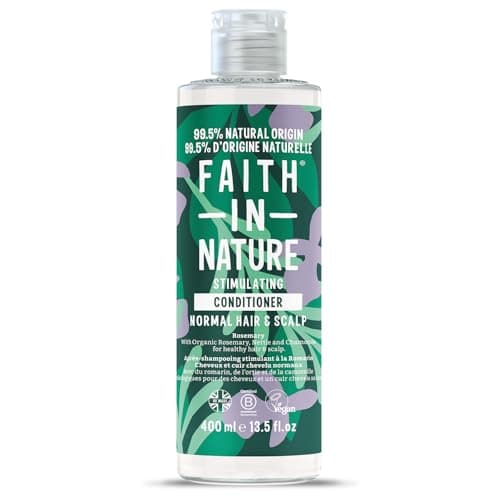 Faith In Nature Natürliche Rosmarin-Spülung, Ausgleichend, Vegan und Frei von Tierversuchen, Ohne SLS Oder Parabene, Für Normales bis Fettiges Haar, 400ml - Bio - Vegan