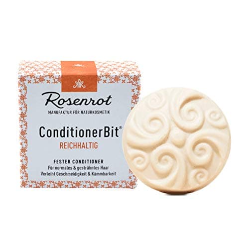 Rosenrot Naturkosmetik - ConditionerBit® - fester Conditioner Reichhaltig - Für normales & gesträhntes Haar - Verleiht Geschmeidigkeit & Kämmbarkeit - Bio - Öko - Vegan - Recycling