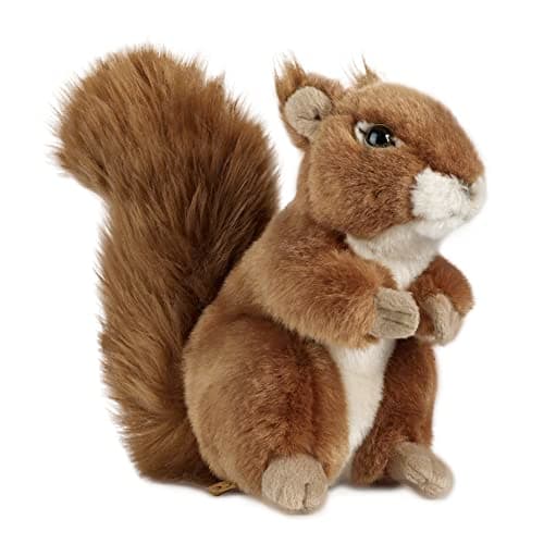Living Nature Eichhörnchen Kuscheltier, realistisches, Flauschiges Plüschtier für Babys, Jungs, Mädchen und Erwachsene, nachhaltiges Stofftier für Kinder, Geschenke zur Geburt, 20 cm Öko