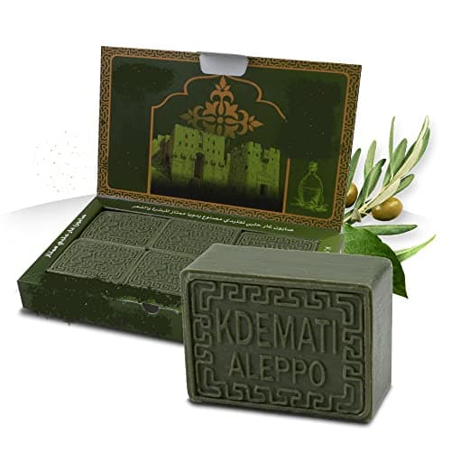 Jumana originale Alepposeife, Olivenseife, 6 X 70g traditionelle Naturseife in Geschenkbox Öko Vegan