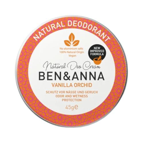 BEN & ANNA Deocreme Vanilla Orchid - Natürliche Deocreme für Herren und Damen - Deo Creme gegen starkes Schwitzen - Vegan & Naturkosmetik - Festes Deo ohne Aluminium - 1er Pack Öko Vegan