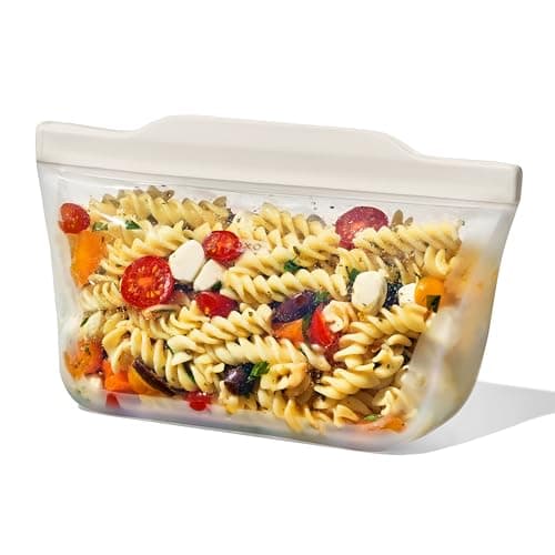 OXO Good Grips wiederverwendbarer Silikonbeutel – Quart-Standbeutel (946 ml) – Hafer Öko