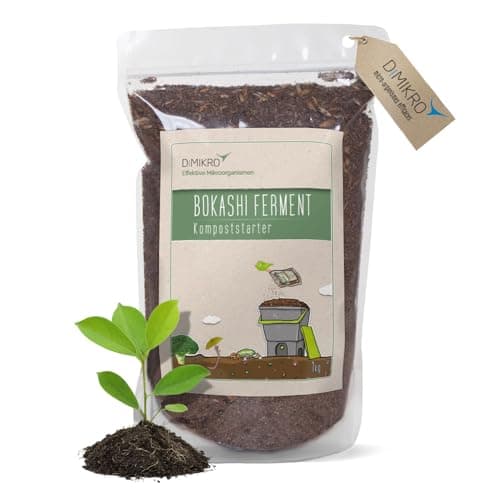 DIMIKRO Bokashi Ferment Bio Qualität 3 x 1 kg - Fermentationshilfe für Bokashi Eimer und Kompost - gegen Gerüche, Schimmel und Fäulnis - 100% vegan mit Effektiven Mikroorganismen Bio Öko Vegan