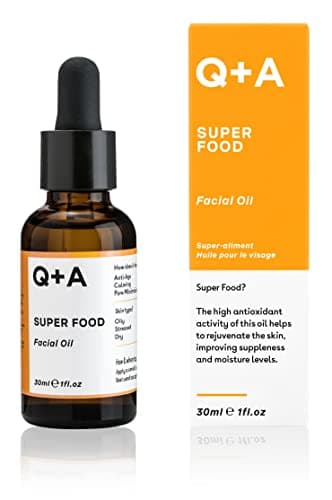 Q+A Super Food Gesichtsöl. Ein mit 100% natürlichen Inhaltsstoffen vollgepacktes Gesichtsöl, das Ihren Teint verbessert. 30 ml Vegan