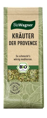 BioWagner - Bio Kräuter der Provence | verfeinert französische Gerichte | naturbelassene Bio-Zutaten | recyclebare Verpackung | 20 g Bio Öko