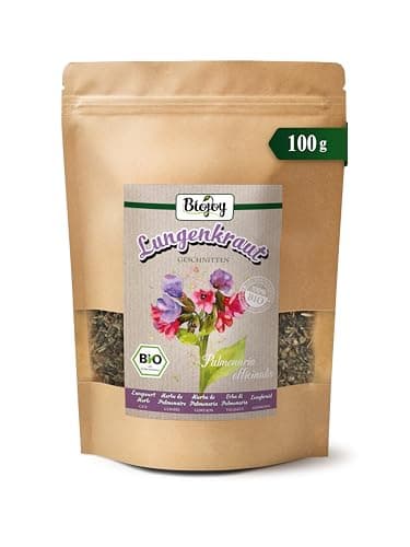 Biojoy BIO-Lungenkraut Tee (100 g), Lungenkraut getrocknet und geschnitten (Pulmonaria officinalis) Bio Öko
