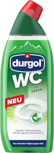 durgol WC Reiniger Eco Green mit blumigen Duft - Reinigt, schützt und pflegt die Toilette - Toilettenreiniger Urinstein & Kalk - Klo-Reiniger flüssig - Urinsteinentferner & Kalkentferner 750ml Öko