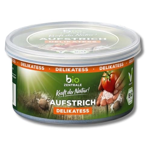 biozentrale Aufstrich Delikatess | 125 g | vegan, gluten- und laktosefrei | herzhaft würziger Brotaufstrich mit Nährhefe | lecker auf Brot, Reis- & Maiswaffeln sowie Knusperbrot Bio Öko Vegan