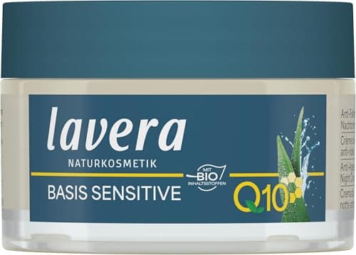 lavera Anti Falten Nachtcreme Q10 ∙ Feuchtigkeit & Pflege ∙ Anti Aging Nachtpflege ∙ Creme pflegt & strafft die Haut ∙ vegan Bio Naturkosmetik Natural Kosmetik Gesichtscreme 1er Pack (1x50ml) Bio Vegan
