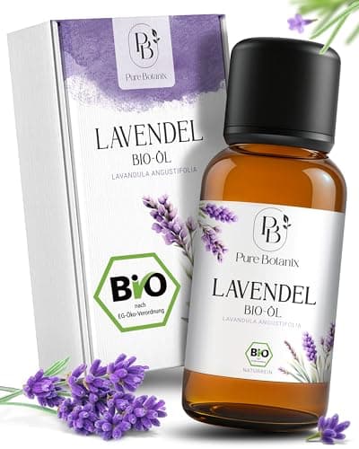 Pure Botanix - BIO Lavendelöl - 30ml - Aromatherapie - Lavendelöl Bio - 100% naturrein -Lavendelöl ätherisches Öl - Duftöl Bio
