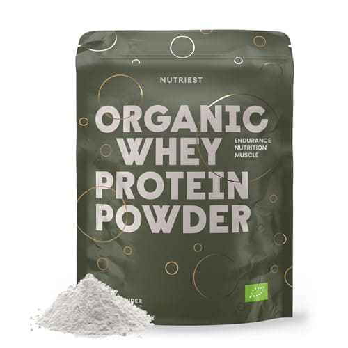 Nutriest Whey Protein Pulver (1kg) – Bio Whey Protein I Bio-Weiderind aus Europa I 100% Weidehaltung I Eiweißpulver mit hohem Proteingehalt I Proteinpulver für Shakes, Fitness & Alltag Bio Öko
