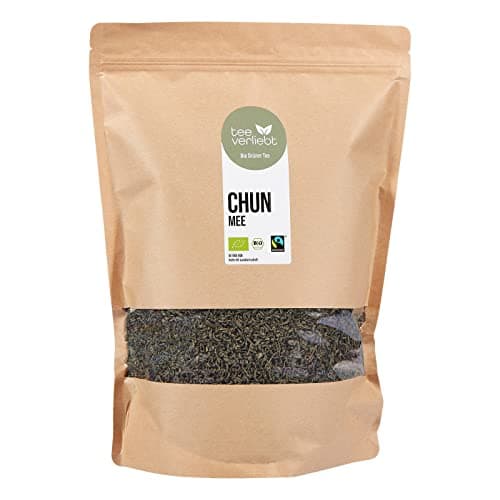 Teeverliebt - Bio China Chun Mee Grüntee 1000g | Loser Grüntee aus der Südchinesischen Provinz Hunan | Fairtrade Standard | 1 kg Bio Öko