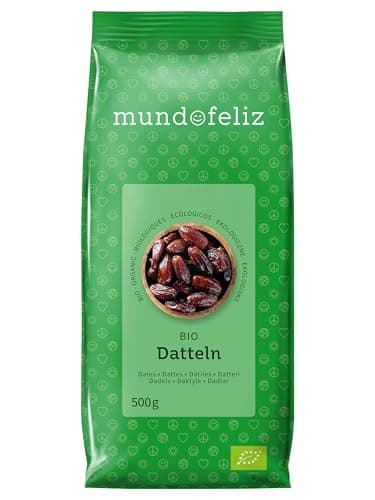 Mundo Feliz Getrocknete entsteinte Datteln aus Bio-Anbau, 2 x 500 g Bio Vegan