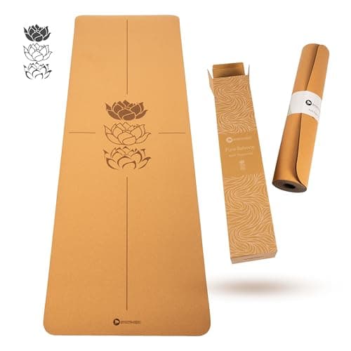 SPORTS-HERO® - Premium Yogamatte Kork - Yoga Matte Kork rutschfest | 100% nachhaltig & schadstofffrei | 183 x 61 x 0,5 cm Bio Öko