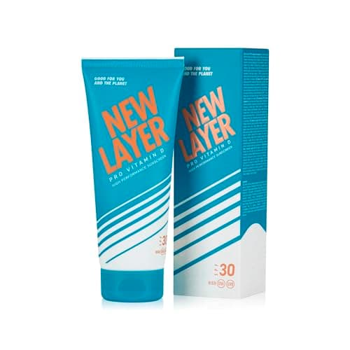 NEW LAYER Sonnencreme | LSF 30 | Pro Vitamin D | Wasserfest | Ohne Mikroplastik | Reef-friendly - schonend zu Natur und Haut | Ohne Octocrylene | Gesicht und Körper | Erwachsene und Kinder (200ml) Vegan