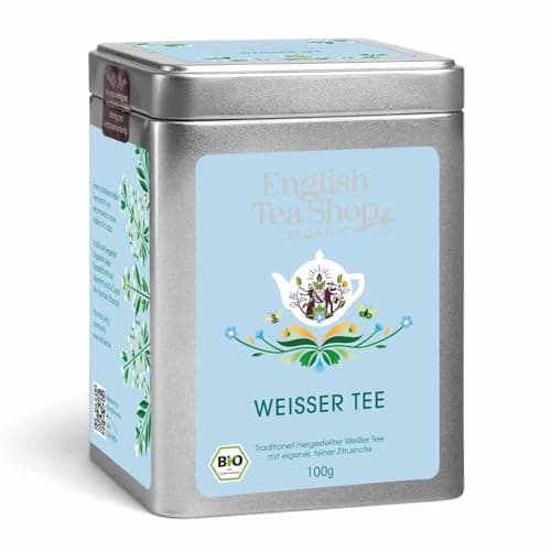 ETS - Weißer Tee BIO | lieblich, besonders eleganter loser Tee | mild blumig mit sanfter Zitrusnote - 100g Dose Bio Öko