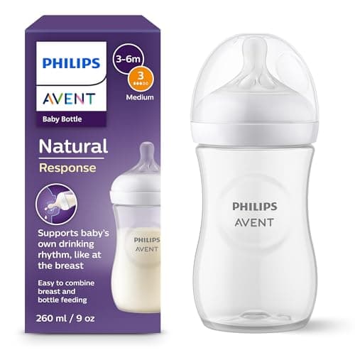 Philips AVENT Natural Response Babyflasche – Babyflasche, 260 ml, für Neugeborene ab 1 Monat, BPA-frei (Modell SCY903/01)