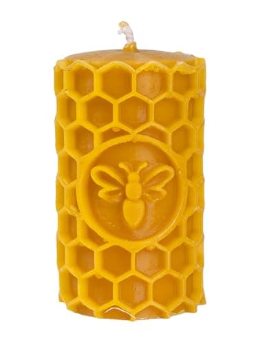 BeesWax World Handgefertigte Bienenwachs Kerze – Naturwachs Kerze mit Baumwolldocht – 100% Bienenwachs – dekorativ & nachhaltig – verschiedene Formen zur Auswahl Öko