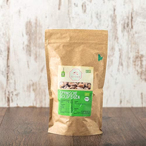 süssundclever.de® Bio "spanische Goldfeigen" | Premium Qualität | 1 kg | plastikfrei und ökologisch-nachhaltig abgepackt | Feigen - Bio - Öko