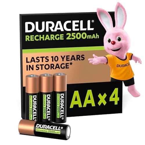 Duracell Akku AA, wiederaufladbare Batterien AA, 4 Stück, Unsere Nr. 1 - längste Haltbarkeit pro Aufladung, vorgeladen Öko