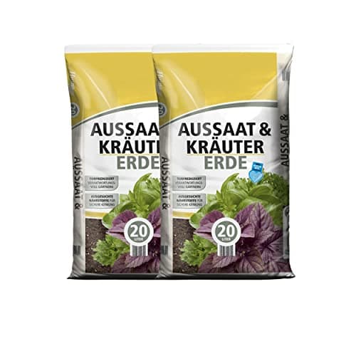 Aussaaterde torfreduziert 20 Liter (2 x 20 Liter) | Anzuchterde für Samen | optimale Versorgung durch perfekte Zusammensetzung | Pflanzerde für Blumen und Kräuter Öko
