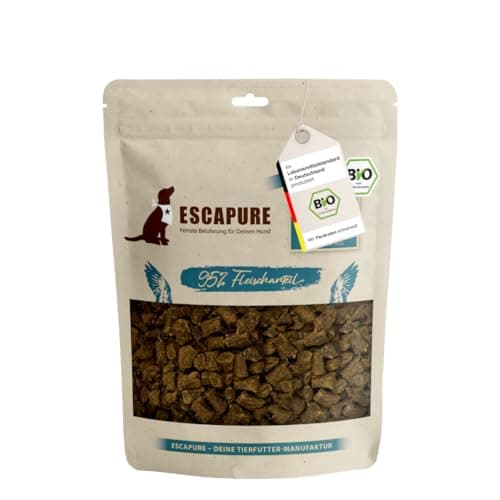 ESCAPURE Bio Softies – Hundesnacks aus Entenfleisch – 100% Bio-Zutaten, 98% Muskelfleisch – Getreidefrei, ohne Zusatzstoffe, Soft-Leckerli für Training & Belohnung (120g) Bio Öko