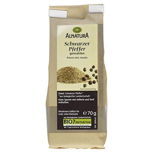 Alnatura Bio Pfeffer schwarz gemahlen, 70g Bio Vegan