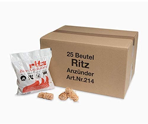 Ritz Bio Anzünder 325 Stück | Kaminanzünder | Holzanzünder | Grillanzünder | Brennholzanzünder | Holzkohle | Briketts | Kaminholz Bio