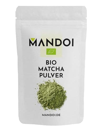 Mandoi BIO Matcha Tee Pulver, 200g. Bio Matchapulver ideal für Smoothies, Shakes oder zum backen, Green tea powder. Bio Öko