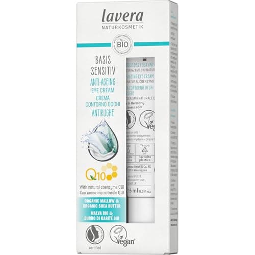 lavera Anti-Falten Augencreme Q10, Malve & Sheabutter, 15 ml Bio Öko Vegan