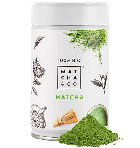 Matcha Tee 100% Bio 80g [Zeremoniengrad] - Grünteepulver aus Japan - Natürlicher Matcha-Grüntee - Bio - Öko