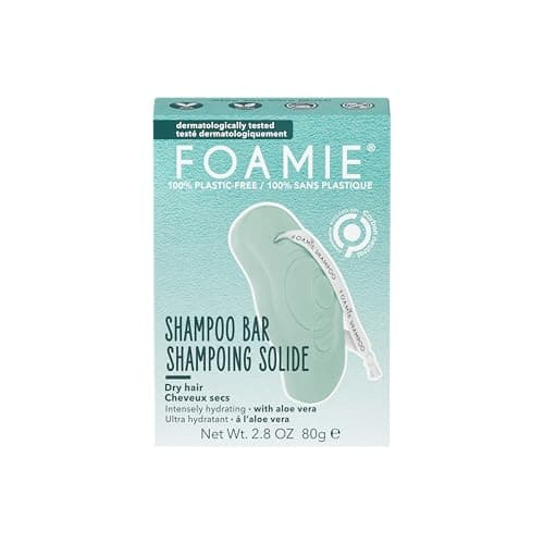 Foamie Festes Shampoo für trockenes Haar mit Aloe Vera und Mandelöl intensiv feuchtigkeitsspendend 100% vegan und plastikfrei 80g - Öko - Vegan