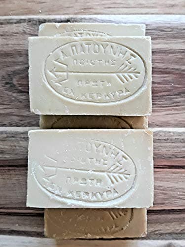 Natürliche, vegane, Grüne Olivenseife von Patounis (5 x 115 g) Öko Vegan