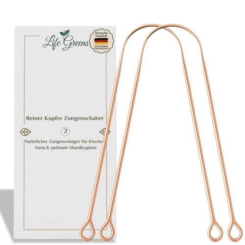 "Hochwertiger Kupfer-Zungenschaber – 2 Stück (1er Pack) - Zungenreiniger für Frischen Atem und Maximale Mundhygiene – Umweltfreundlich und Ergonomisch – Ayurveda-Zungenschaber“ Öko