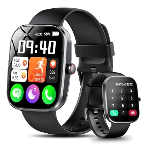 Smartwatch Herren Damen, 1,91"HD Touch Fitnessuhr mit Bluetooth Anrufe, 120+ Sportmodi Fitness Tracker mit Herzfrequenz SpO2 Schlafmonitor Schrittzähler, IPX7 Wasserdicht Smart Watch für Android iOS