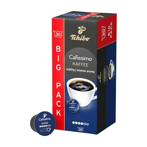 Tchibo Cafissimo Kaffee kräftig Kaffeekapseln, 30 Stück (Kaffee, intensives und fein-würziges Aroma), nachhaltig & fair gehandelt Öko