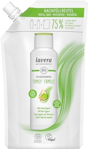 lavera Nachfüllbeutel Pflegeshampoo Family - sanfte Reinigung & milde Frische - ohne Silikone - vegan - Naturkosmetik - 500 ml Bio Vegan
