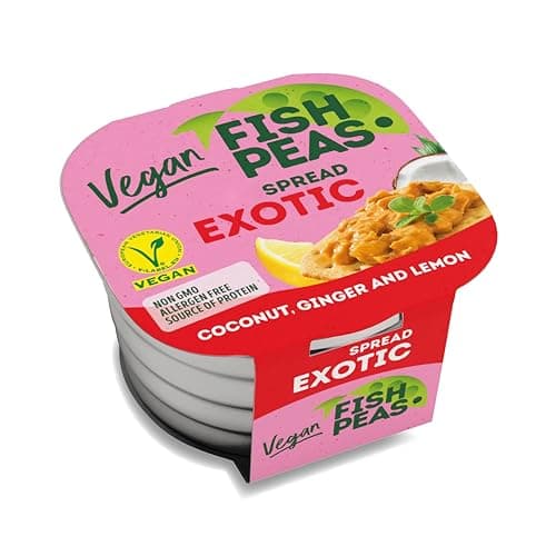 F`shPeas Veganer Aufstrich 125g – „Fisch“ Aufstrich in exotic Sauce, Vegane fischkonserve, veganer Brotaufstrich Öko Vegan