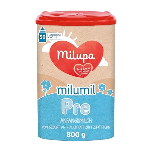 Milumil Milupa Pre Babynahrung, Anfangsmilch von Geburt an, Baby-Milchpulver, 800 g