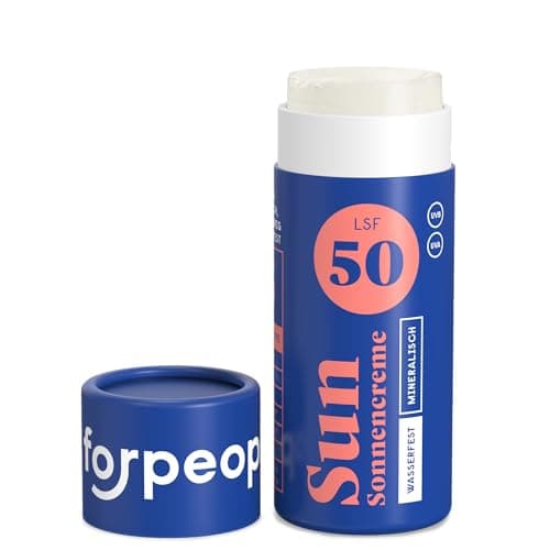 forpeople BIO Sonnencreme Stick LSF 50 · Wasserfeste Surf Sunscreen mit Zink · Mineralischer UV Filter · Für Kinder & Erwachsene · 100% natürlich Bio Öko