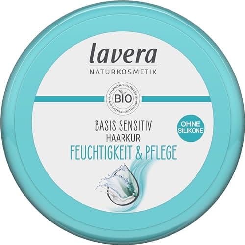 lavera basis sensitiv Haarkur Feuchtigkeit & Pflege - ohne Silikone - intensive Feuchtigkeit & sanfte Pflege - vegan - Naturkosmetik - 200 ml Bio Vegan