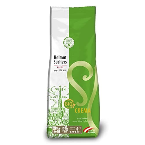 Helmut Sachers Kaffee - BIO Crema, Intensität 4/5, 100% Arabica, ganze Kaffeebohnen, 500g Bio