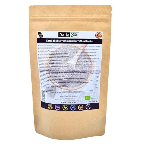 Dalia - Bio Chiasamen 1000g | Omega-3 & Ballaststoffe | Glutenfrei | Vegan | Superfood Premium-Qualität Bio Vegan