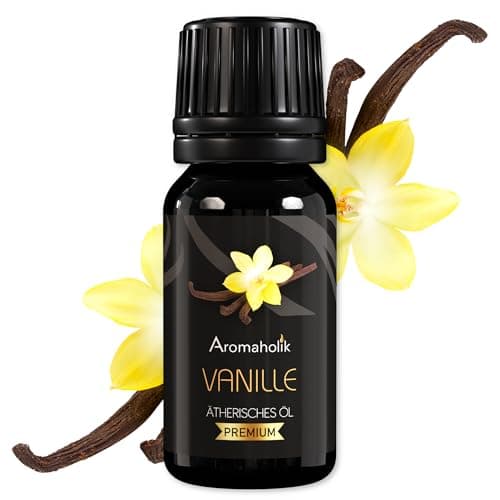 Aromaholik Vanilleöl BIO 100% naturrein – Ätherische Öle für Diffuser & Aroma Diffuser – Zertifiziertes ätherisches Öl aus Indien – Vanilla Essential Oils 10ml für Sauna & Massage Bio