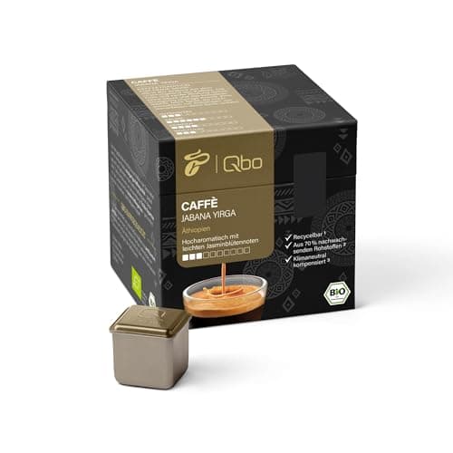 Tchibo Qbo Caffè Jabana Yirga Premium Kaffeekapseln, 27 Stück (Caffè, Intensität 03/10, hocharomatisch), nachhaltig, Bio-Siegel, aus 70% nachwachsenden Rohstoffen & klimaneutral kompensiert Bio Öko