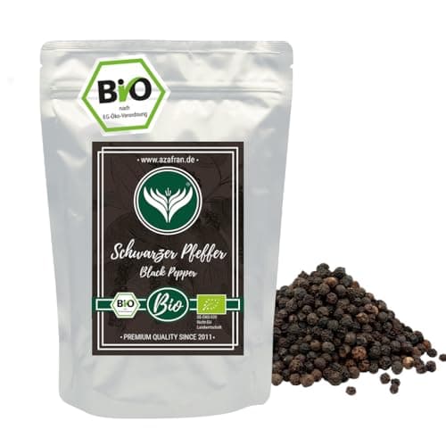 Azafran BIO Pfeffer - Pfefferkörner ganz Sri Lanka schwarz 500g Bio